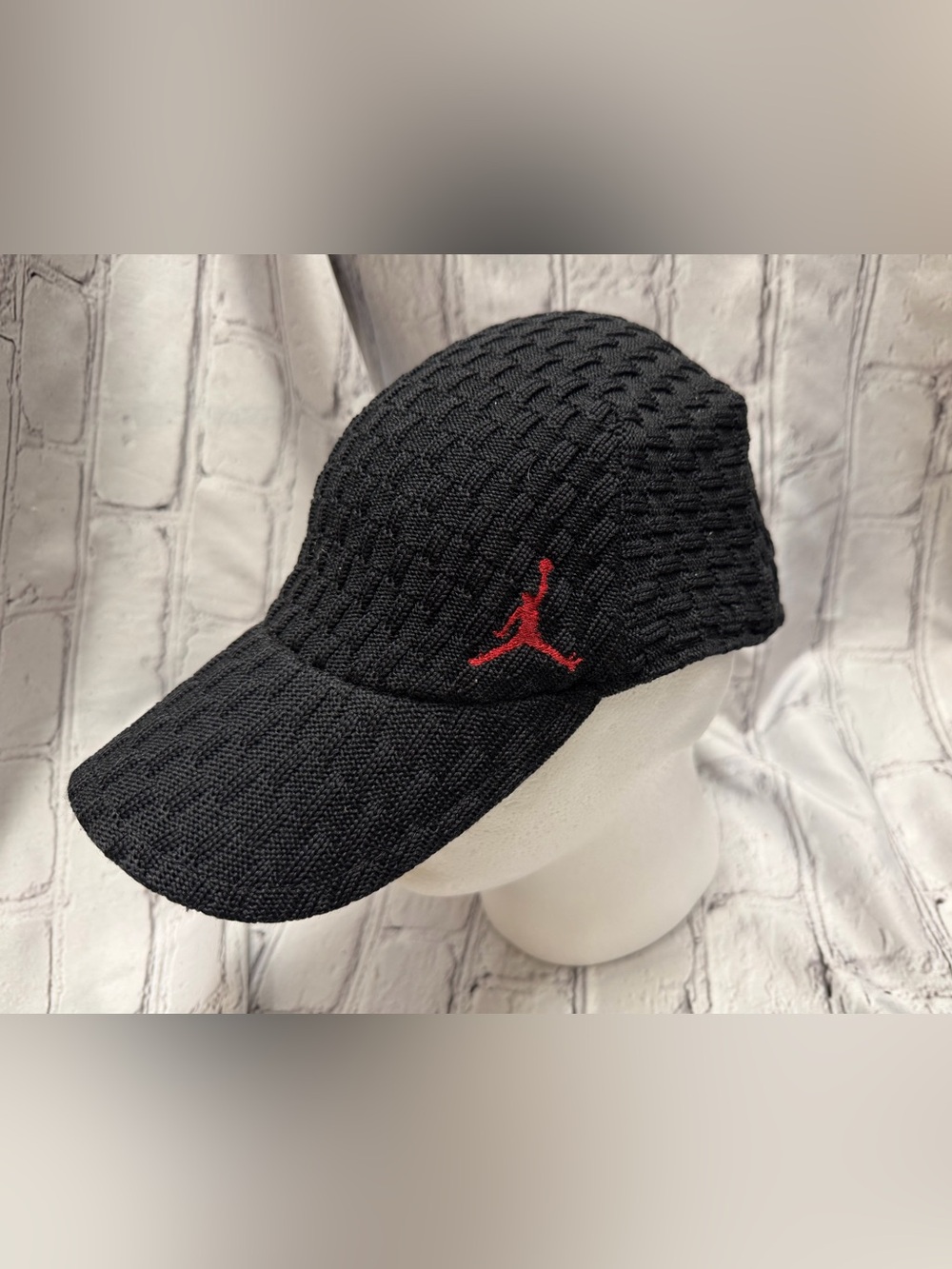 Jordan Nike Jumpman Knit Cap Baseball-style Textured Basket Weave Y2K Hat Retro